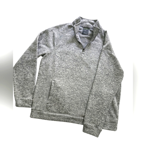 John Bartlett Consensus Gray Brushed 1/4 Zip Fleece Polyester Ize XL - Picture 1 of 4
